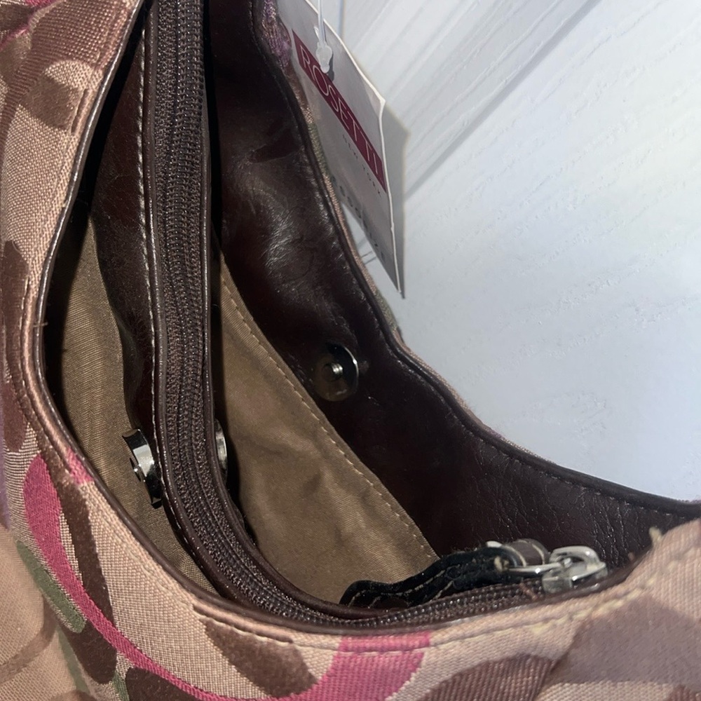 Rosetti New York Khaki Multi Signature Charlene Hobo Handbag - Picture 5 of 7